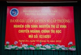  NCS. Nguyễn Thị Lê Vinh bảo vệ thành công Luận án Tiến sỹ Chính trị học